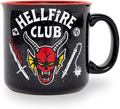 Керамическая кружка-кампер 590 мл с логотипом Hellfire Club из Stranger Things Silver Buffalo