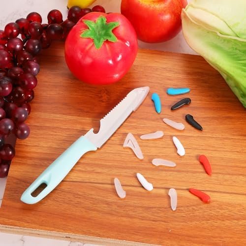 uxcell 100Pcs Blade Knife Tip Protector Cover Plastic Knife Guard Sleeves Knife Blade Tip Sleeves Cover for Kitchen, Black Uxcell