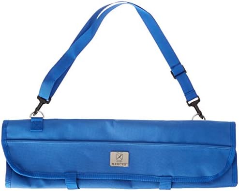 Mercer Culinary 7-Pocket Knife Roll Storage Bag, Blue Mercer Culinary