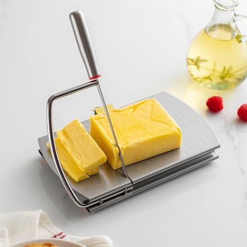 Cheese Slicer & Cheese Cutter, Cheese Cutters Accurate Size Scale,Wire Cheese Slicer for Soft Cheese, Cheese Cutter Wire Cheese Slicer Hcirjhie