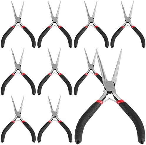 JOIKIT 10 Pack 6 Inch Extra Long Needle Nose Pliers, Mini Precision Needle Nose Pliers Set Repair Tool for Wire Wrapping, DIY Crafts, Electronic Repair JOIKIT