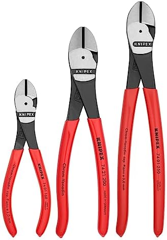 Knipex 002005S2 High Leverage Diagonal Cutter Pliers Tool Set - 3 Piece Knipex