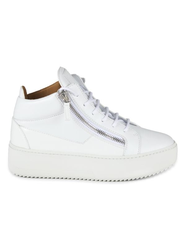 Кроссовки Giuseppe Zanotti Mid-Top с двойной молнией и кожаной подкладкой Giuseppe Zanotti