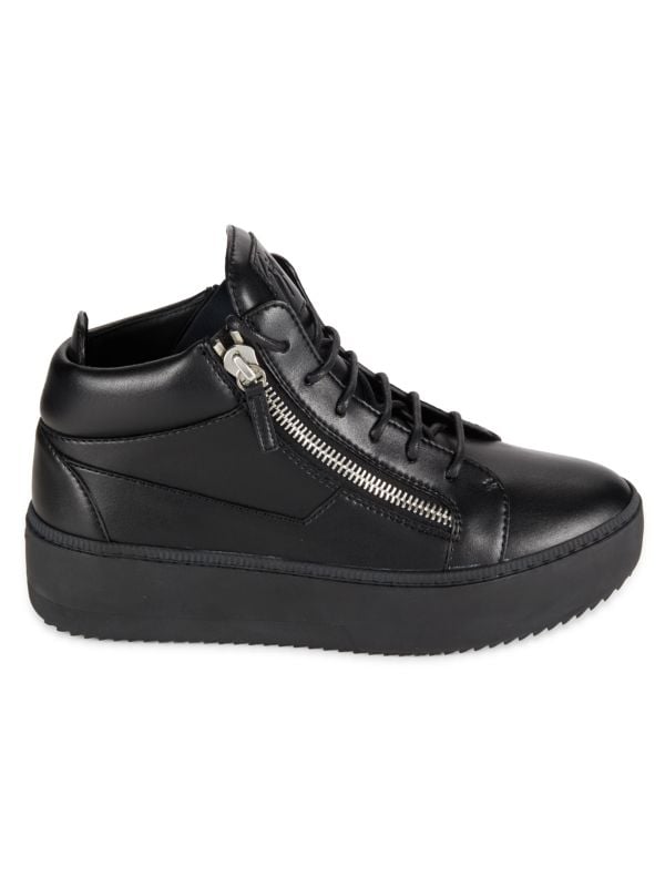 Кроссовки Giuseppe Zanotti Mid-Top с двойной молнией и кожаной подкладкой Giuseppe Zanotti