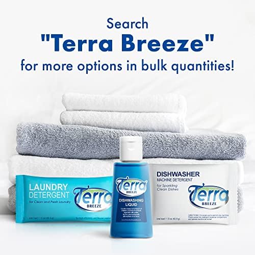 Стиральный порошок Terra Breeze, индивидуальные упаковки по 42 г, 50 пакетиков, идеальный вариант для аренды домов и хостелов 1-Shoppe All-in-Kit