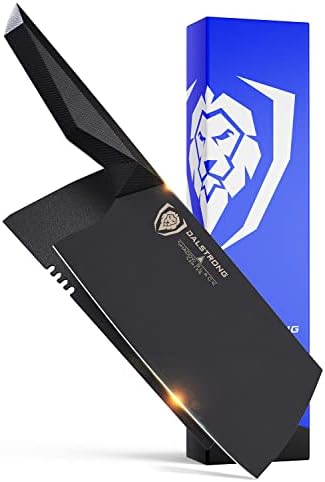 Dalstrong Meat Cleaver Knife-4.5"-Shadow Black Series-Titanium Nitride Coated-High Carbon-Vacuum Treated Steel Knife Gift-Razor Sharp-Sheath- NSF Certified DALSTRONG