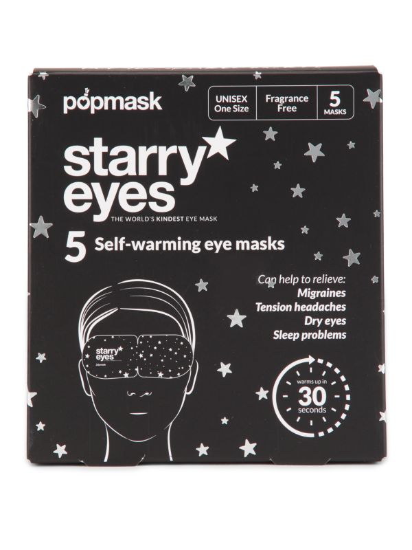 Набор масок для глаз Starry Eyes, 5 штук, с активным прогревом Popmask