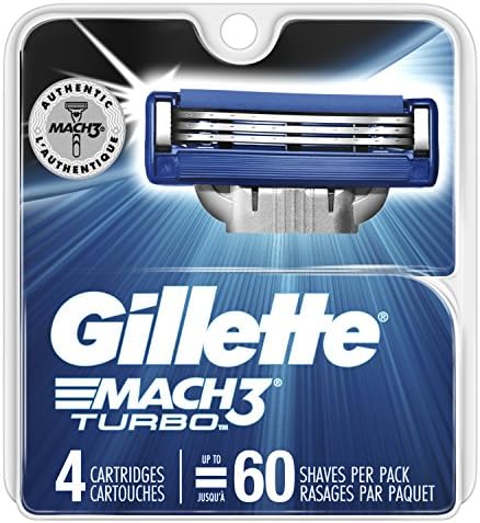 Картриджи Mach3 Turbo для мужчин, 4 шт., 3 лезвия для комфортного бритья Gillette