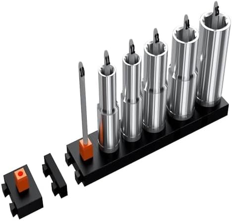 Комплект модульных органайзеров для насадок 3/8" из 12 штук с 8 промежутками – простой и эффективный инструмент для быстрой организации ToolBox Widget