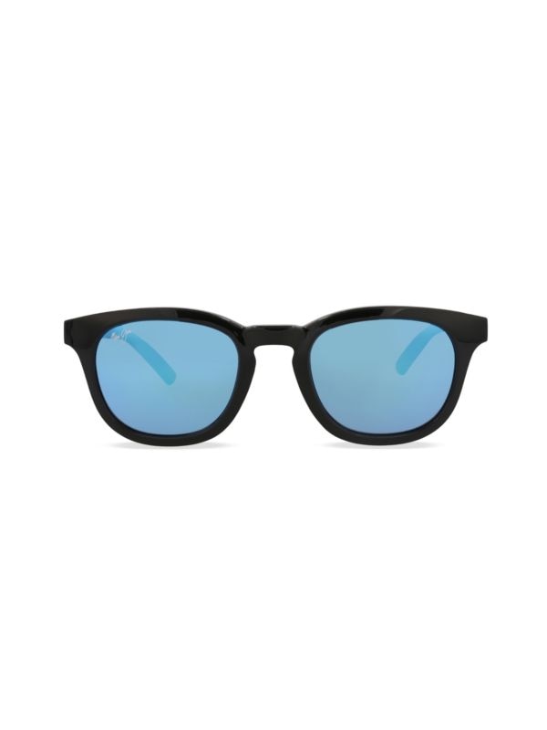 Круглые солнцезащитные очки 48 мм с защитой от UV, нейлон, Италия Maui Jim