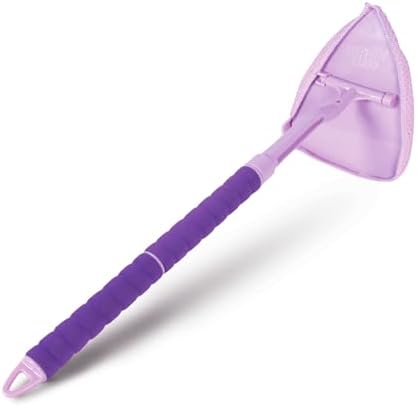 Invisible Glass 95165 Reach and Clean Glass Cleaning Wiper Tool with Extendable Handle and 3 Reusable Microfiber Pads, Perfect for Cleaning Hard-to-Reach Glass, Windows, and Windshields, Purple Invisible Glass