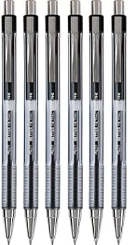 PILOT The Better Ball Point Pen Refillable & Retractable Ballpoint Pens, Fine Point, Black Ink, 6 PACK Pilot