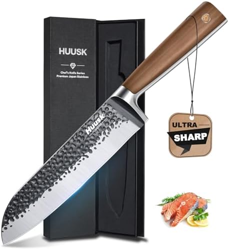 Huusk Boning Knife 6 Inch Fillet Knife for Meat Brisket Trimming Knife Japan Hand Forged Deboning Knives Full Tang Meat Cutting Butcher Knife for Kitchen Cooking BBQ Huusk