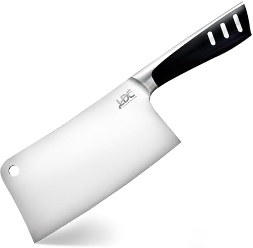 LUX Decor 7 Inch Bone Cleaver Knife - High-Carbon Stainless Steel Meat Mincing and Slicer, Heavy-Duty Razor-Sharp Chef Knife LDC Lux Decor Collection