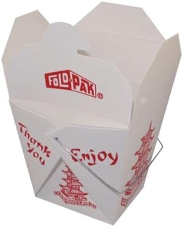 Pack of 15 Chinese Take Out Boxes PAGODA 8 oz / Half Pint Party Favor and Food Pail Fold Pak