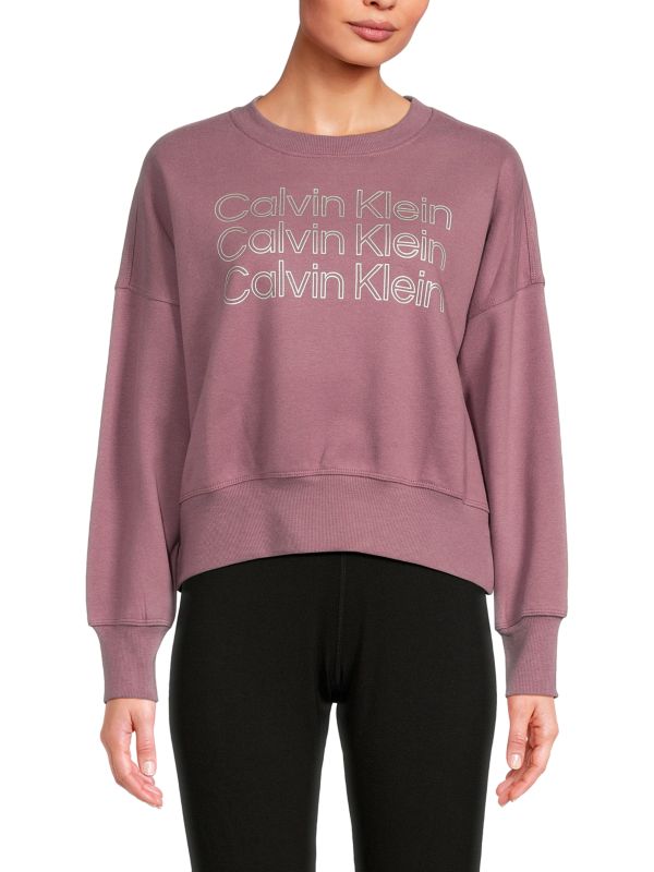 Худи Calvin Klein с логотипом, расслабленный крой, 60% хлопка, 40% полиэстера Calvin Klein