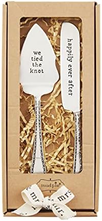 Mud Pie, Silver, 9" Boxed Wedding Cake Server Set Mud Pie