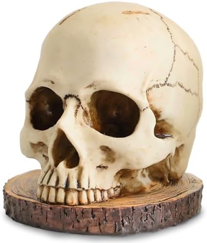 Life Size Skull Knife Holder Resin Skull Shaped Knife Block for Kitchen Indoor Desk Decorations Walsio