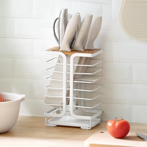 Poeland Knife Block Kitchen Knife Holder Storage Organizer Poeland