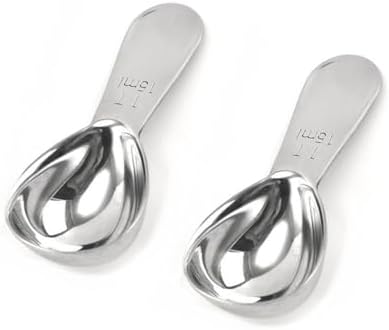 Coffee Scoop, Stainless Steel 1 Table Spoon 15ML, set of 2 izelokay