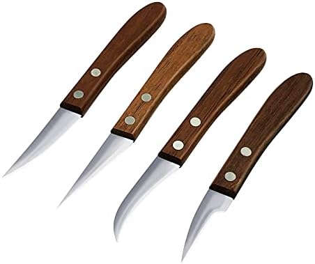 4 Pieces Kitchen Vegetable DIY Carving Knives Professional Chef Knife Sharp Well Food Fruit Paring Knife HTIAM