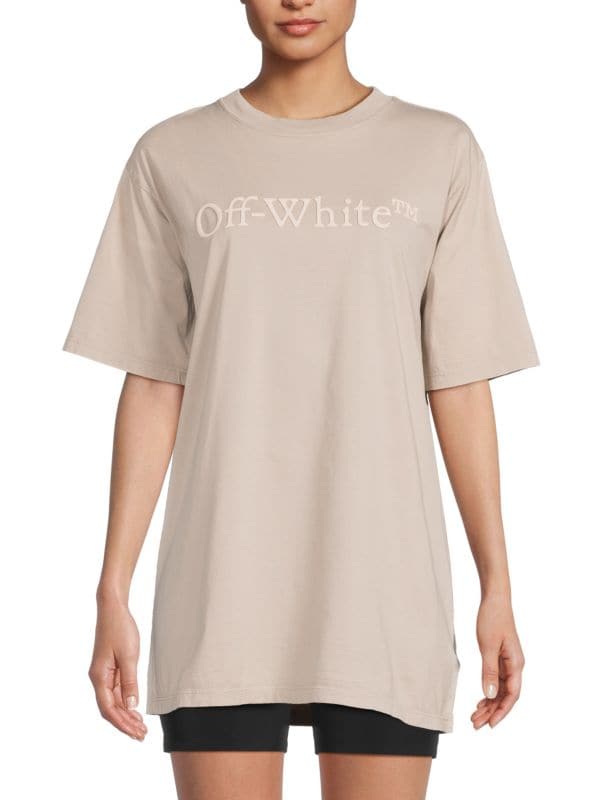 Футболка Laundry Tomboy с логотипом Off-White, классический воротник и хлопок, Италия Off-White