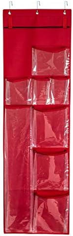 Honey-Can-Do Over-The-Door Wrap Organizer, Red SFT-09271 Red 40 lbs Honey-Can-Do