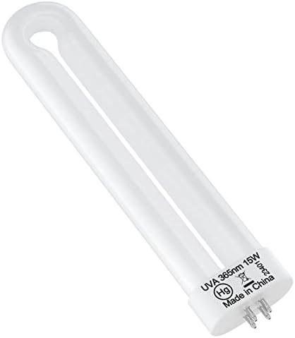 Replacement Bulb for T9, T6, T8 Bug Zapper, 15W, 4-Pin Base, U-Shaped Twin Tube Bulb DUNAGA