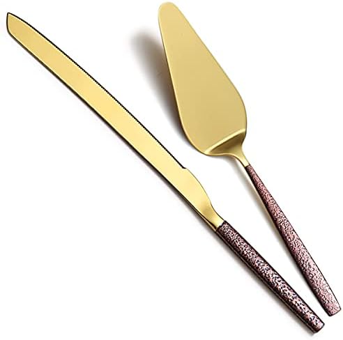 Berglander Wedding Cake Knife and Server Set, Stainless Steel Cake Cutting Set For Wedding Include Cake Cutter And Cake Server Perfect For Wedding, Birthday, Parties and Events Berglander