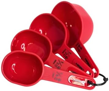 MIRRO 4pc Nested Measuring Cups Set, Red Mirro