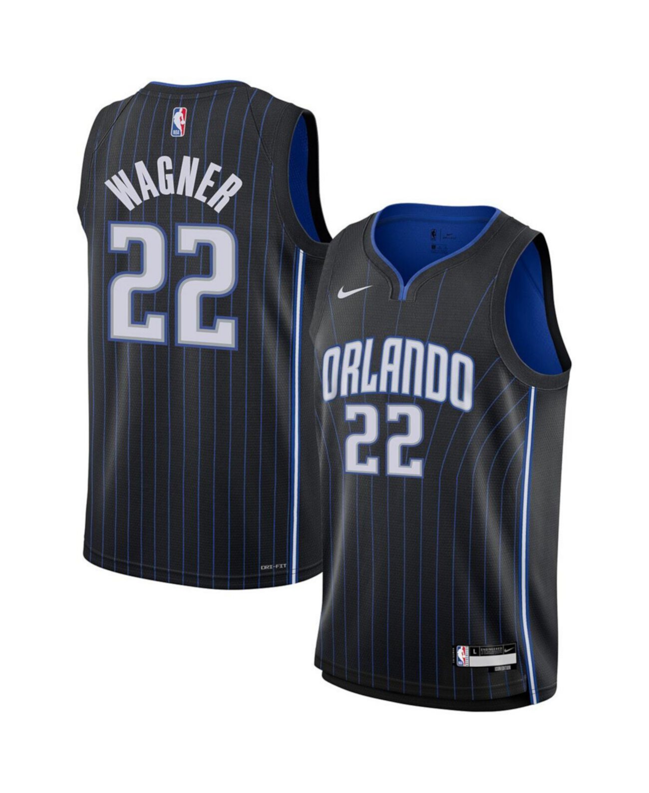 Детская черная джерси Franz Wagner Orlando Magic Swingman от Nike - Иконка Nike