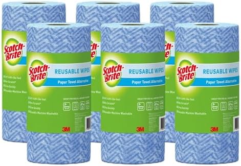 Scotch-Brite Multi-Purpose Wipes, 6 Rolls, 40 Sheets Per Roll, 240 Sheets Total Scotch-Brite