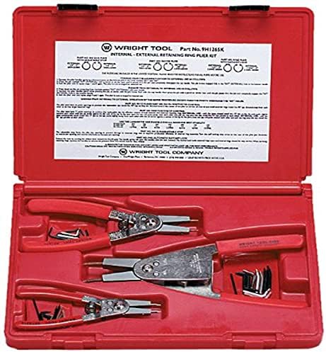 Wright Tool 9H1265K Snap Ring Plier Set, 3-Piece Silver Wright Tool