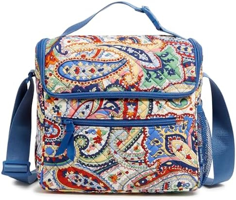 Женская хлопковая сумка через плечо с удобными карманами для ланча Vera Bradley