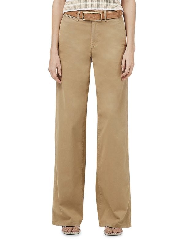 Широкие chinos Sofie от Rag & Bone с поясом и карманами Rag & Bone