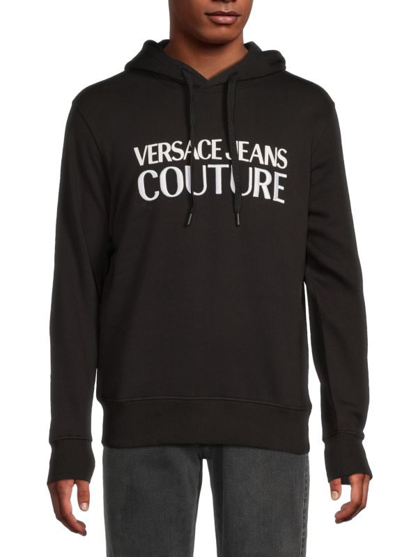 Худи с логотипом Versace Jeans Couture из флиса, 95% хлопка Versace Jeans Couture