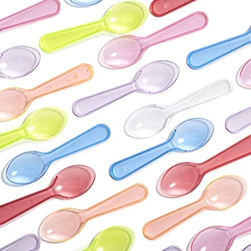 Extra Sturdy, BPA Free 100ct Plastic Tasting Spoons. Disposable Mini Tasters for Sampling or Individual Portions of Ice Cream, and Appetizers. Great for Food Trucks, Parties and Events Avant Grub