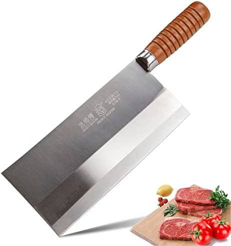 Chinese Slicing Knife - Brisket Knife - pro Chefs mincing carving and slicing, wide and thin blade, slicer Cleaver knife, light weight SELECT MASTER