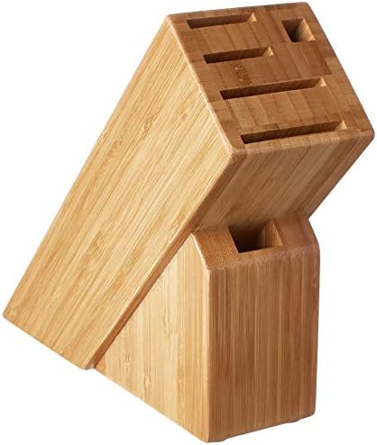 Shun Slimline Knife Block, 6 Slot Knife Holder, Made from Genuine Bamboo, Kitchen Storage for Professional and Home Chefs Kai