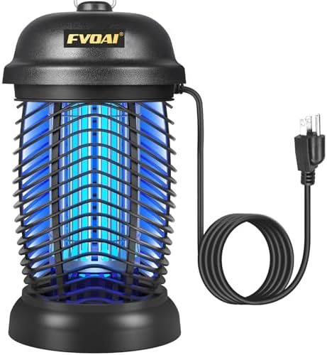 Bug Zapper Outdoor, Electronic Mosquito Zapper Fly Zapper for Outdoor and Indoor (Black) FVOAI