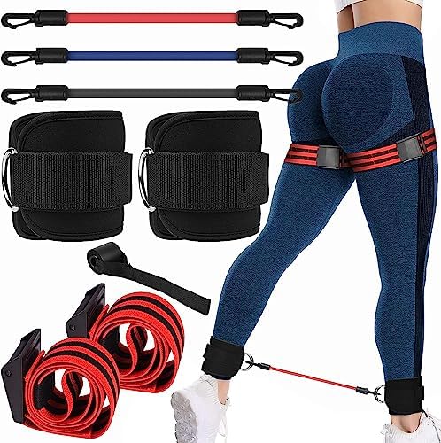 Resistance Bands for Working Out Women Booty Bands for Working Out Women, Ankle Resistance Bands with Cuffs for Working Out Kickbacks and Glutes & Hip Building Generic