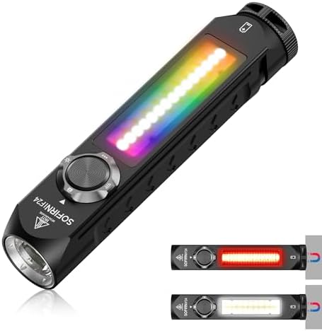 Sofirn IF24 Rechargeable Flashlights High Lumens, 2000LM Flashlights for Emergencies Home, LED Work Light, Multifunctional Powerful Pocket Flashlight, Magnetic Flashlight for EDC, Triple Light Sources Csteboke