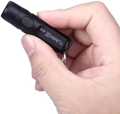 S15 Keychain Flashlight- Super Bright 650 High Lumens,UCB C Rechargeable EDC Pocket Flashlight,Mini Flashlight-Light with Magnetic Suitable for Hiking, Outdoors (Magnet Black) TUNENGE