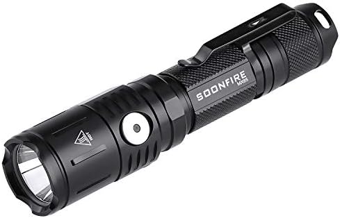 MX65 Tactical Flashlight 1060 Lumens Built-in a Fast Charging Rechargeable LED Handheld Flashlights 5 Brightness Waterproof Flashlight Soonfire