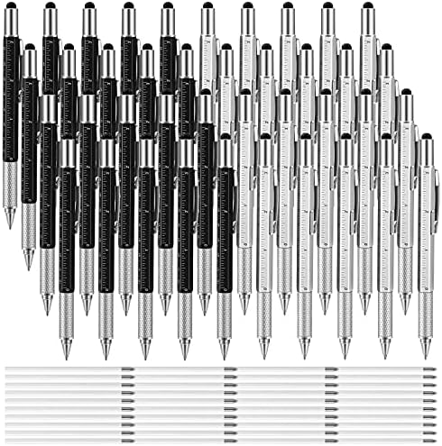 40 штук мультинструментовая ручка 6 в 1 с чернилами, уровень и линейка, подарок для мужчин Chinco