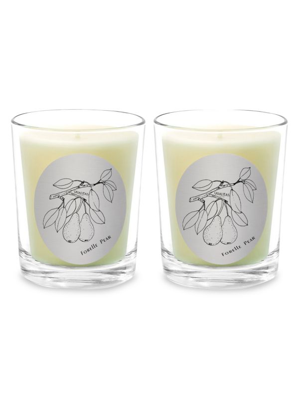 Набор aromatizirovannykh svichей из пчелиного воска с ароматом груши Forelle, 2 шт. Qualitas Candles