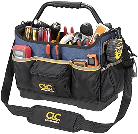 CLC Work Gear PB1580 15" Molded Base Open-Top Toolbox, Black Custom Leathercraft