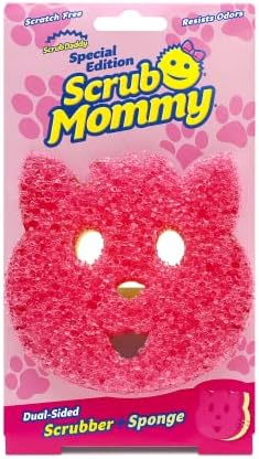 Scrub Daddy Scrub Mommy Special Edition Pets Cat - Scratch-Free Multipurpose Dish Sponge - BPA Free & Made with Polymer Foam - Stain & Odor Resistant Kitchen Sponge (1ct) Scrub Daddy