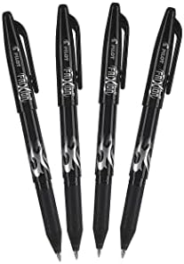 PILOT FriXion Ball Erasable & Refillable Gel Ink Stick Pens, Fine Point, Black Ink, 4 PACK Pilot