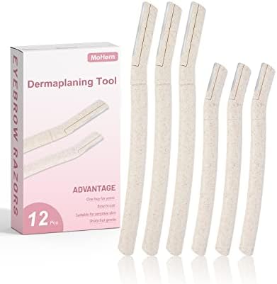 Dermaplane Razor for Women Face, 15 Pcs Microblade Eyebrow Razors, Multipurpose Dermaplaning Tool for Face, Face shavers for Women and Men (Pink) MoHern